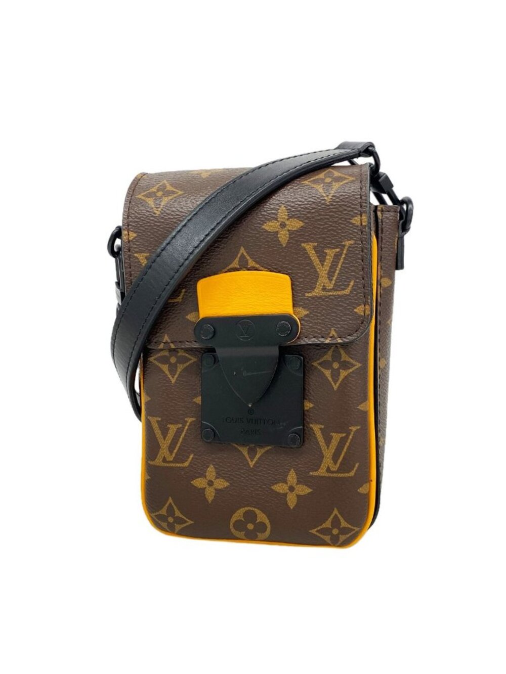 Louis Vuitton Shoulder Bag Monogram Macassar S Lock Vertical Wearable Wallet